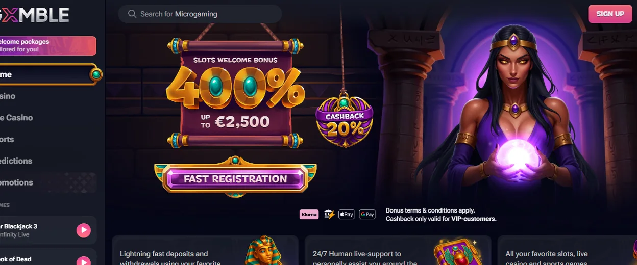 Gxmble — 400% up to €2,500